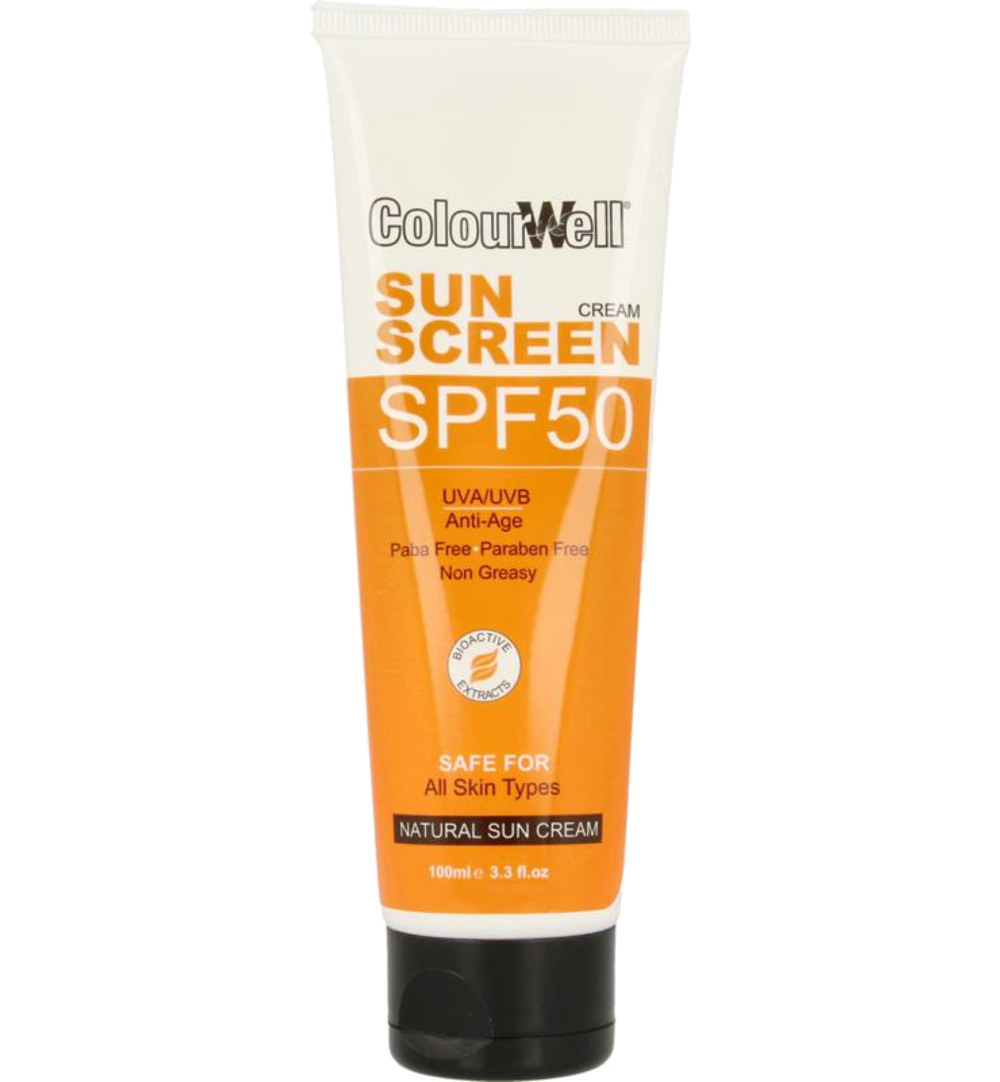 Colourwell Natuurlijke zonnecreme SPF50 (100 ml)
