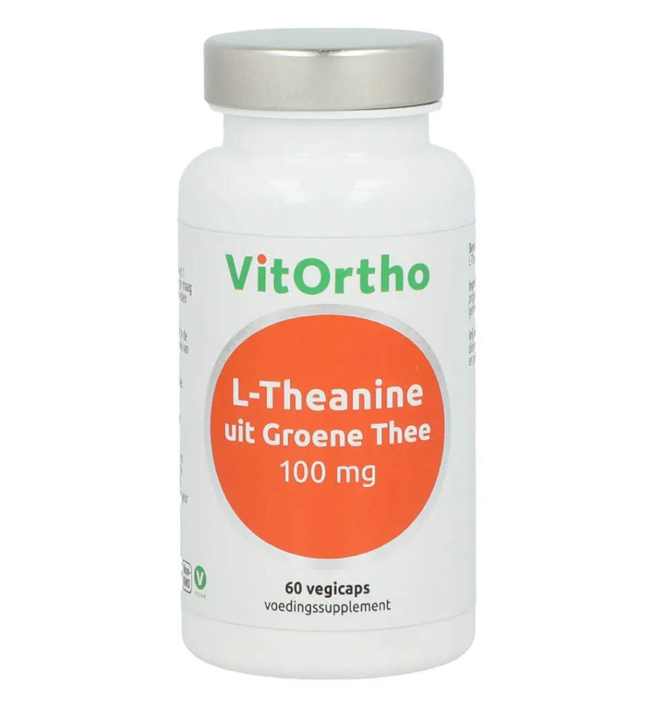 VitOrtho L-Theanine uitgroene thee 100 mg (60 vega capsules)