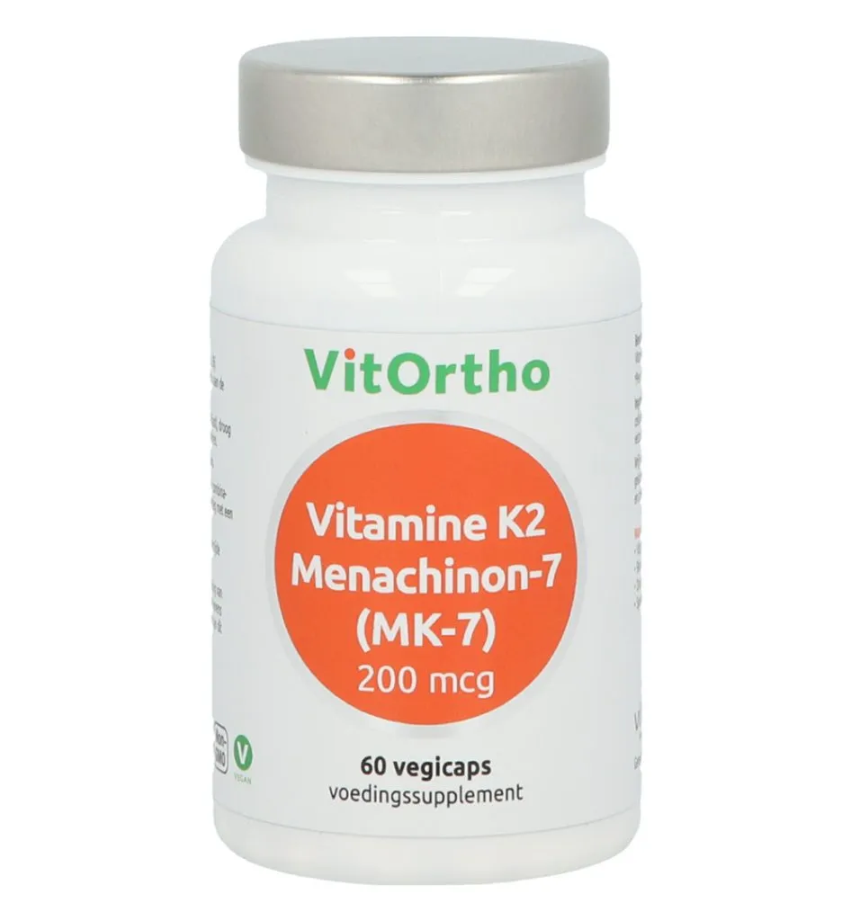 VitOrtho Vitamine K2 menachinon 7 200mcg (60 vega capsules)