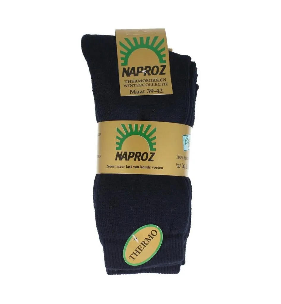 Naproz Thermo sokken blauw maat 39-42 (3 paar)