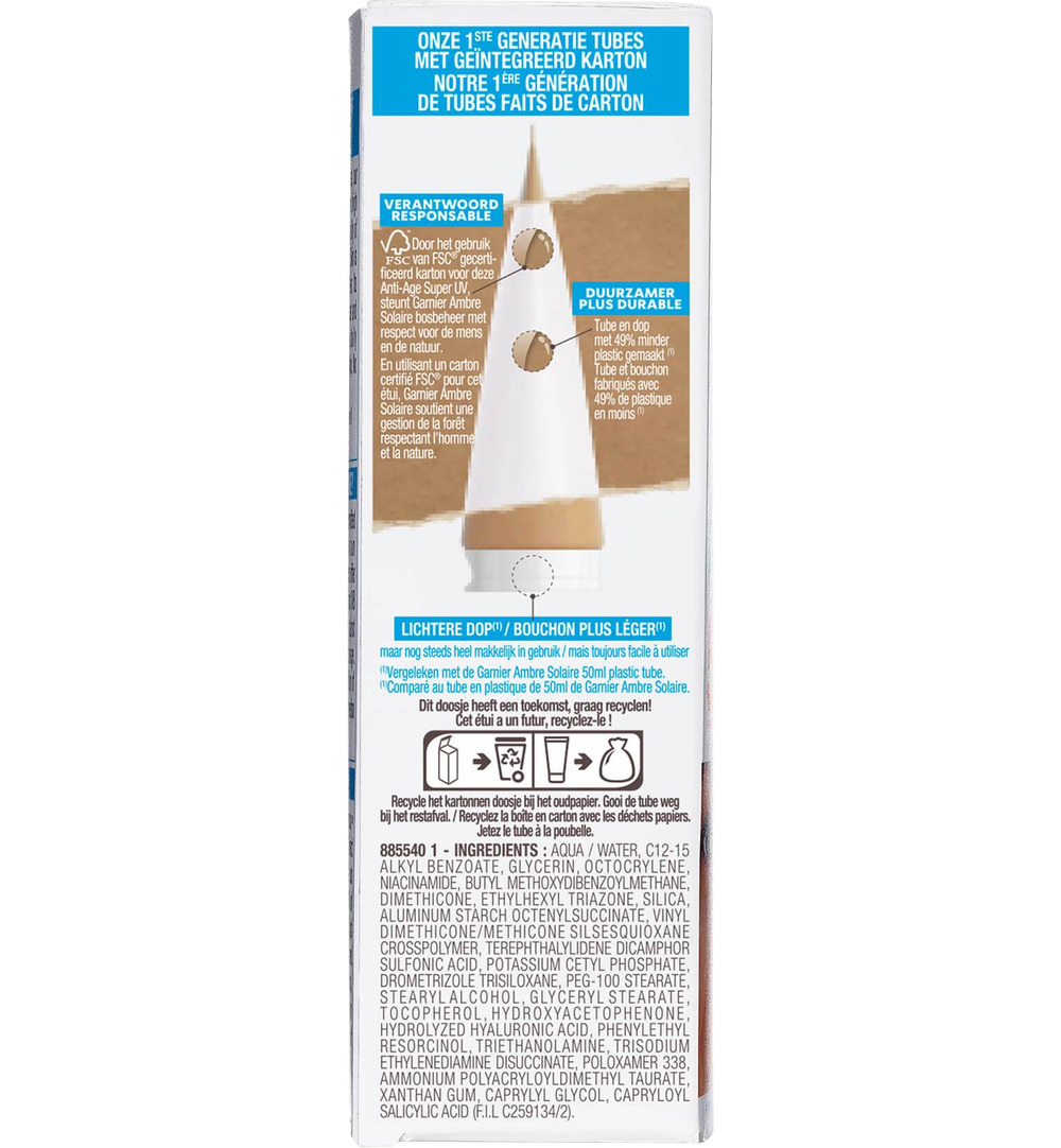 Garnier Ambre solaire sensitive face anti age 50+ (50 ml) - image 2