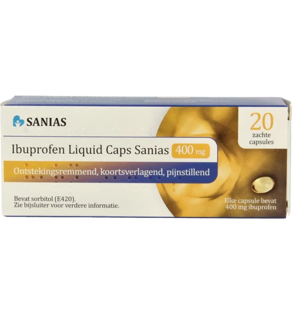 Sanias Ibuprofen liquid 400mg (20 capsules)