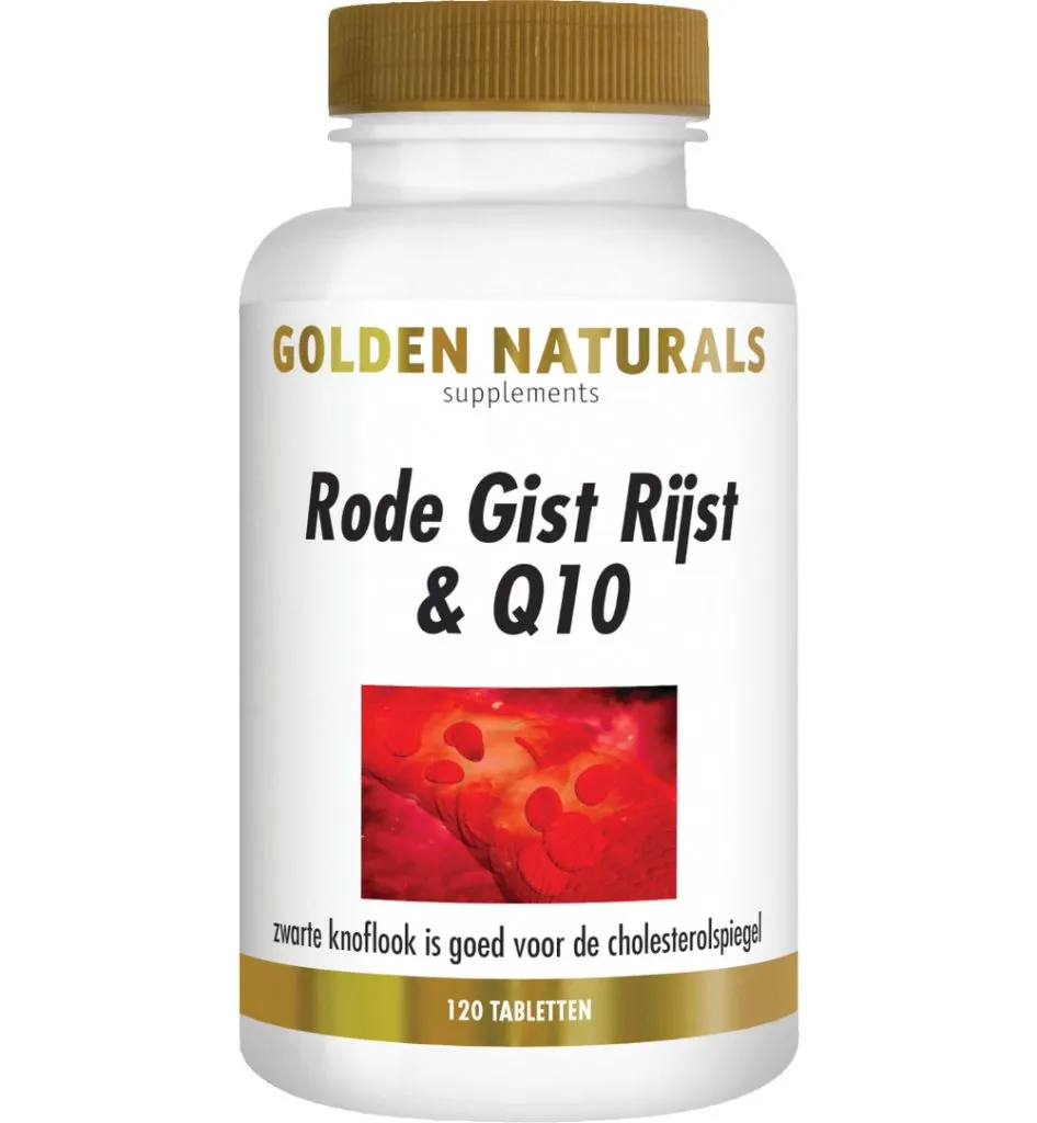 Golden Naturals Rode gist rijst & Q10 (120 tabletten)