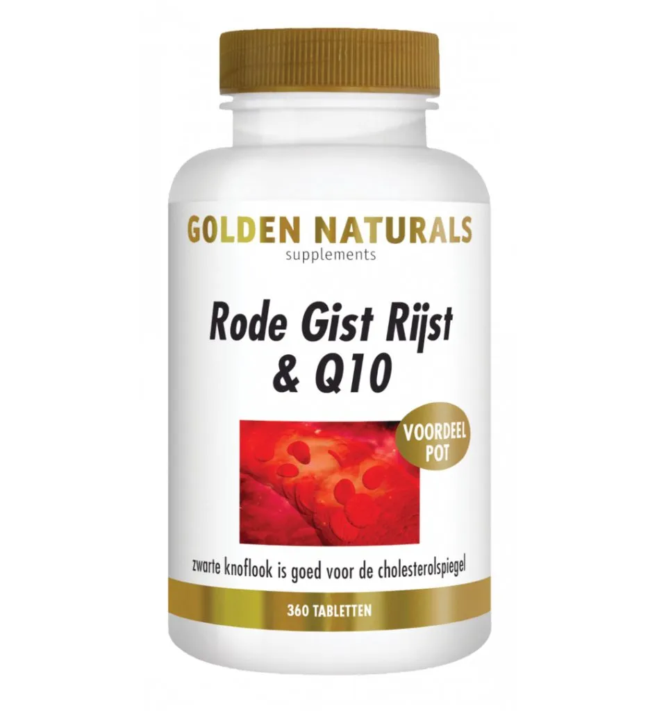 Golden Naturals Rode gist rijst & Q10 (360 tabletten)