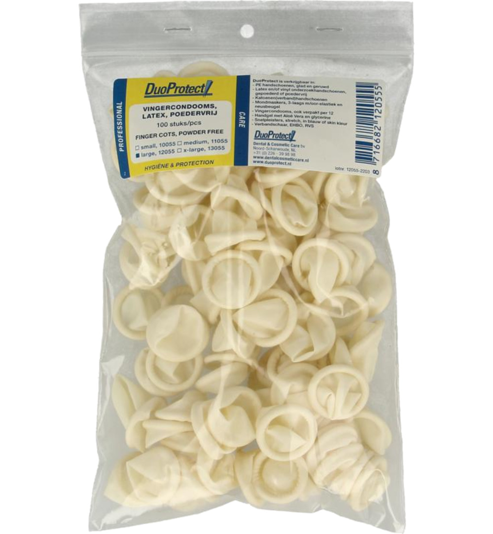 DuoProtect Vingercondoom maat L (100 stuks)