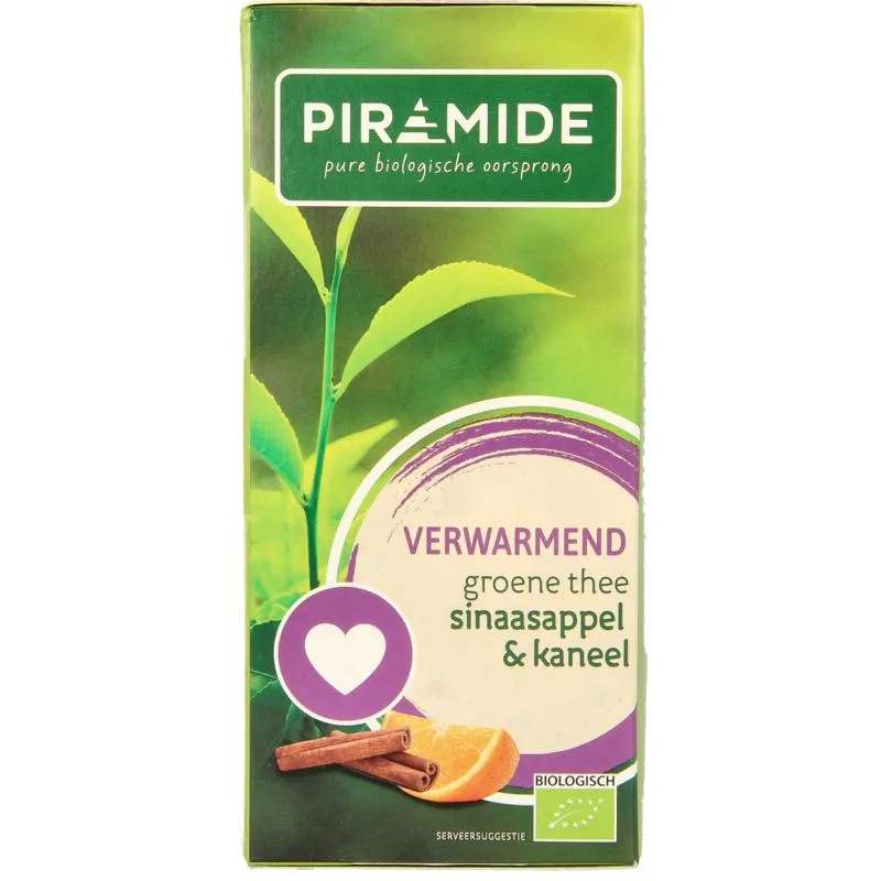 Piramide Verwarmendgroene Thee Sinaasa Ppel & Kaneel (20 stuks)