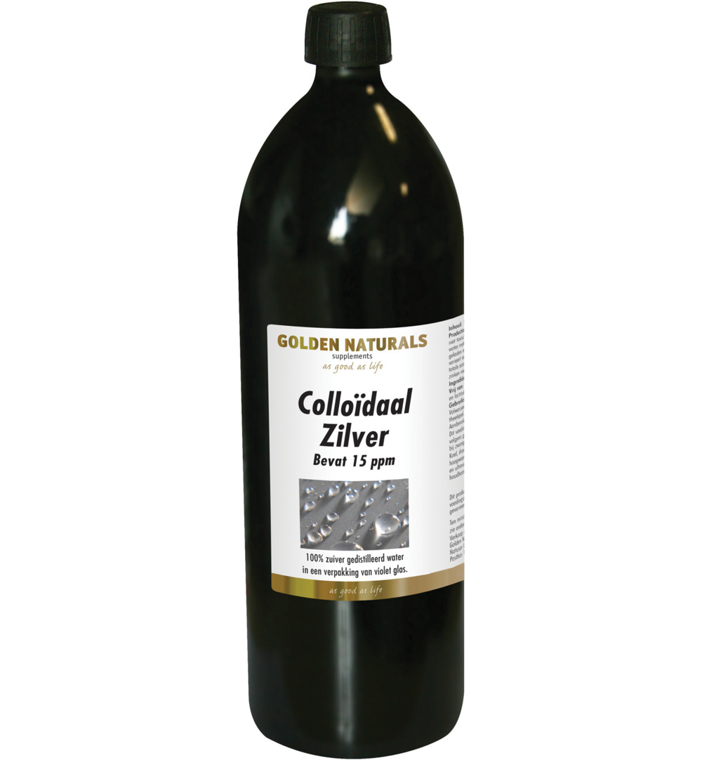 Golden Naturals Colloidaal zilver 15PPM (1000 ml)