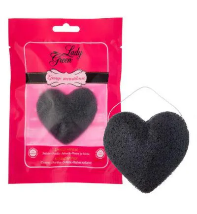 Ladygreen Konjac Gezichtspons Charcoal (1 stuk)