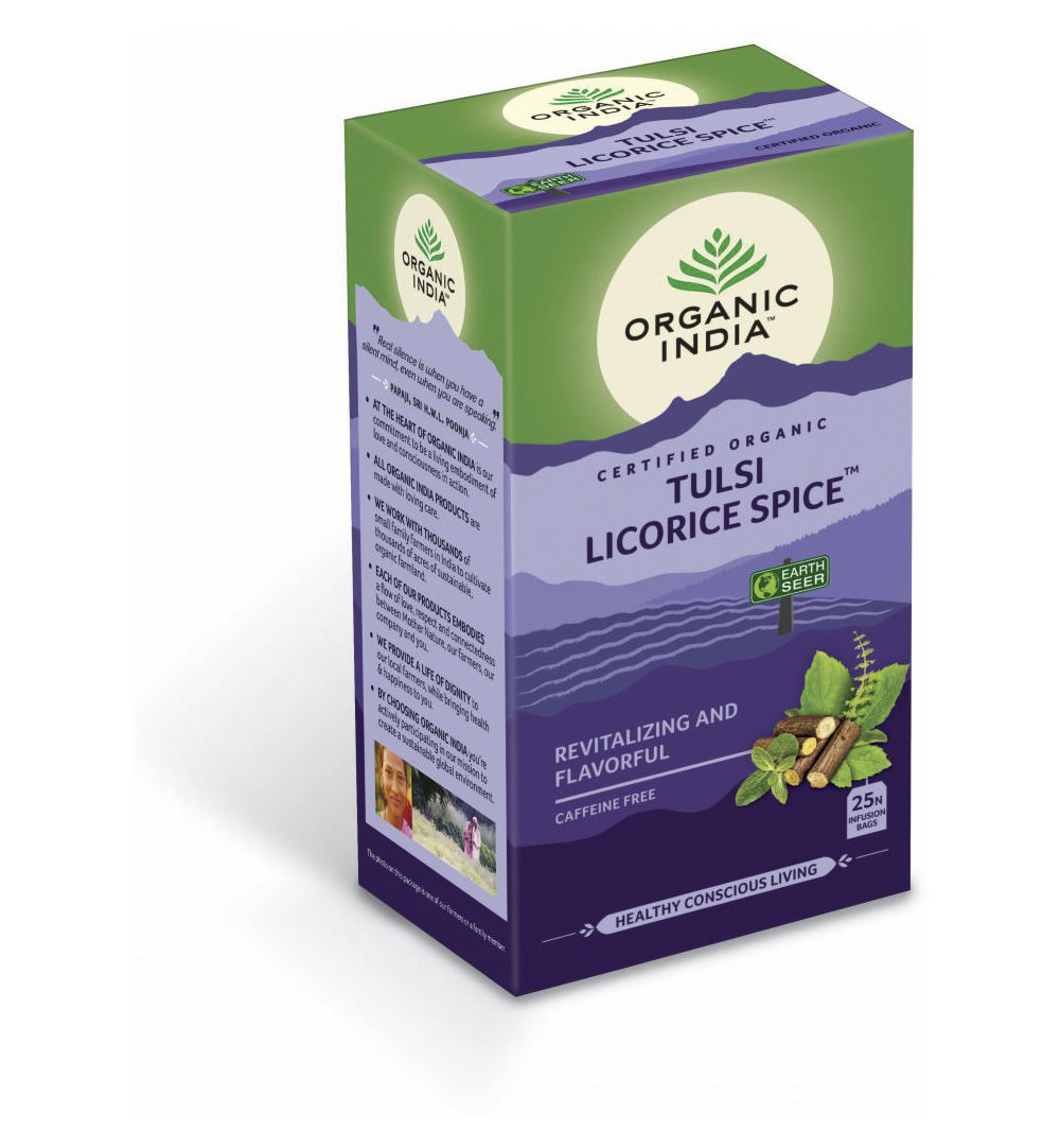 Organic India Tulsi Licorice Spice Thee Bio (25 stuks)