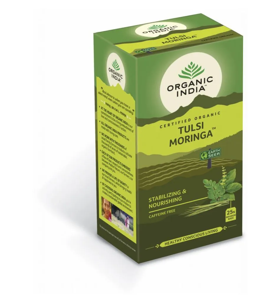 Organic India Tulsi Moringa Thee Bio (25 stuks)