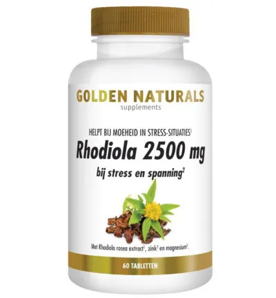Golden Naturals Rhodiola 2500 mg (60 tabletten)