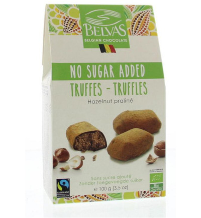 Belvas Hazelnoot praline truffels bio (100 gr)