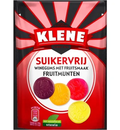 Klene Fruitmunten suikervrij (110 gr)