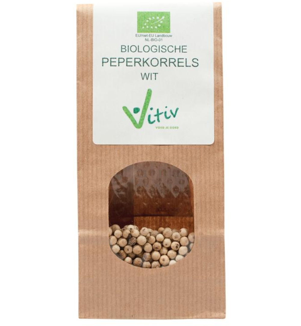 Vitiv Peperkorrels Wit Bio (250 gr)