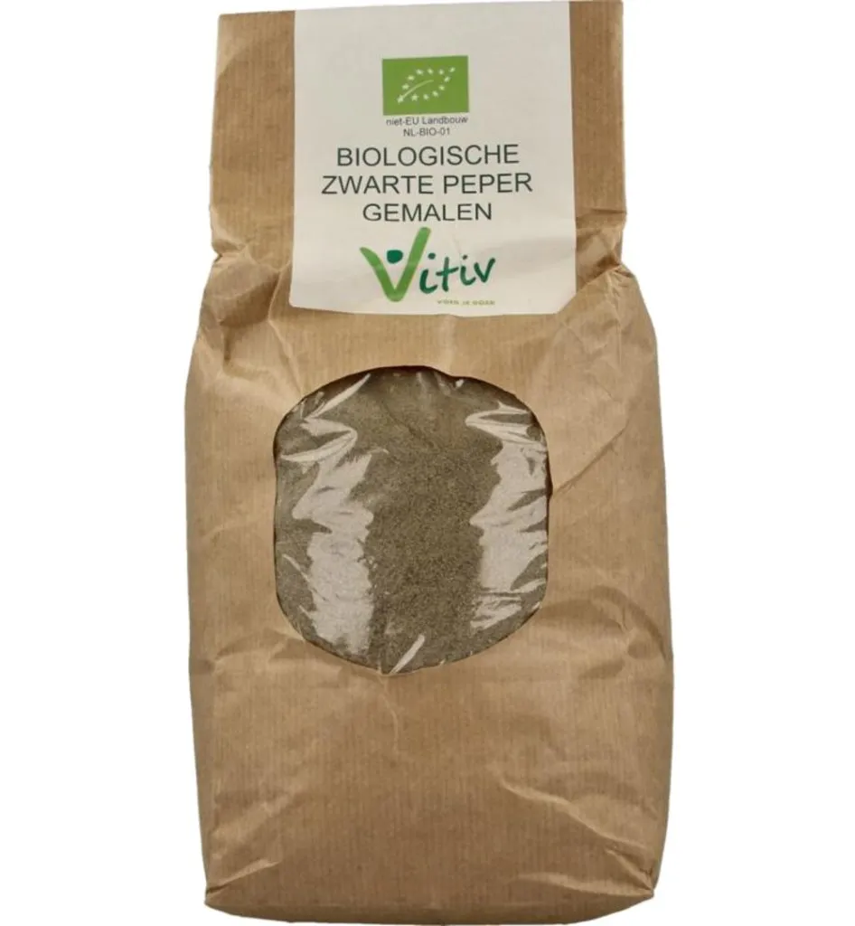 Vitiv Peper gemalen zwart bio (1000 gr)