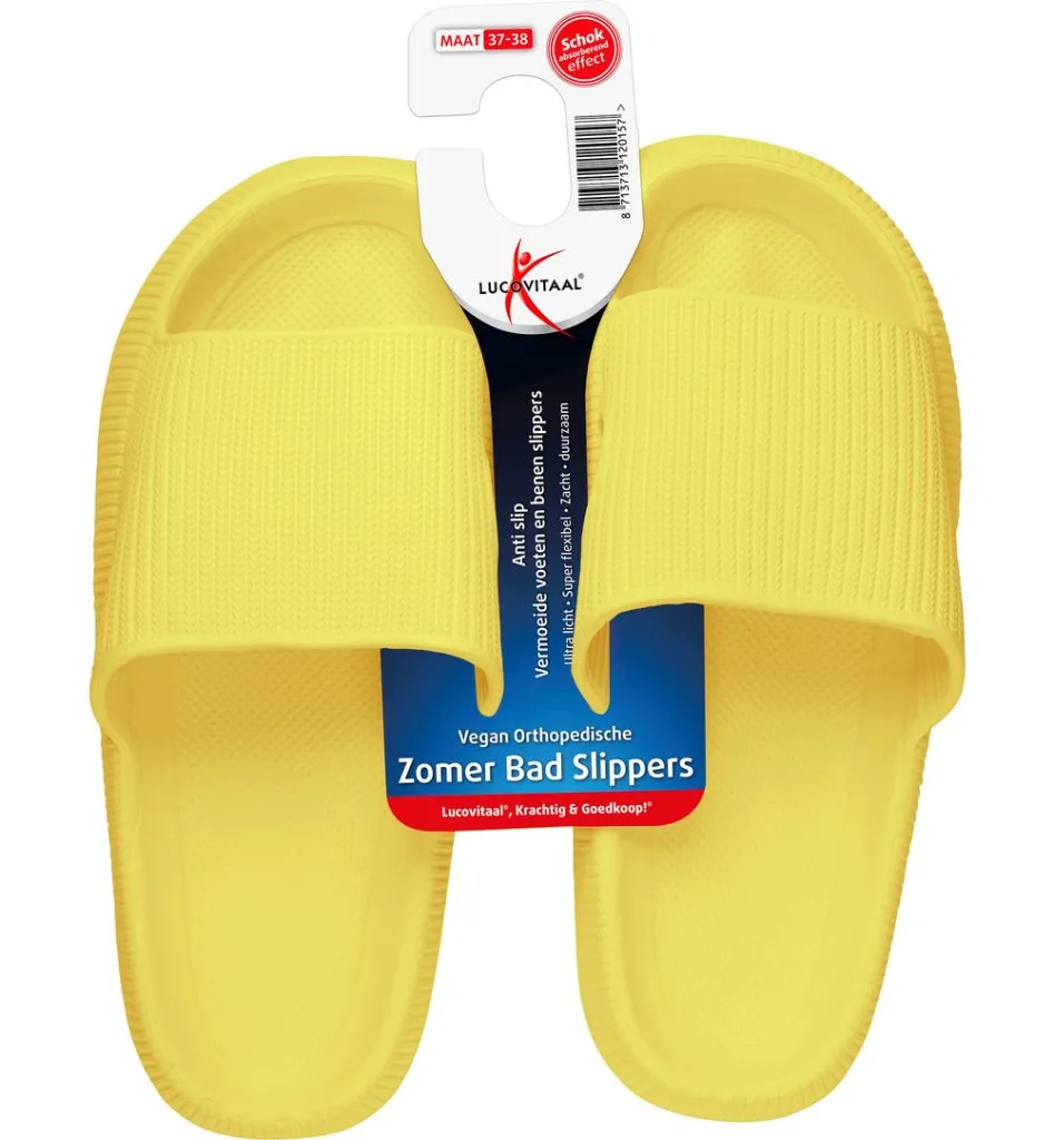 Lucovitaal Orth. Badslippers 37-38 Geel (1 paar)
