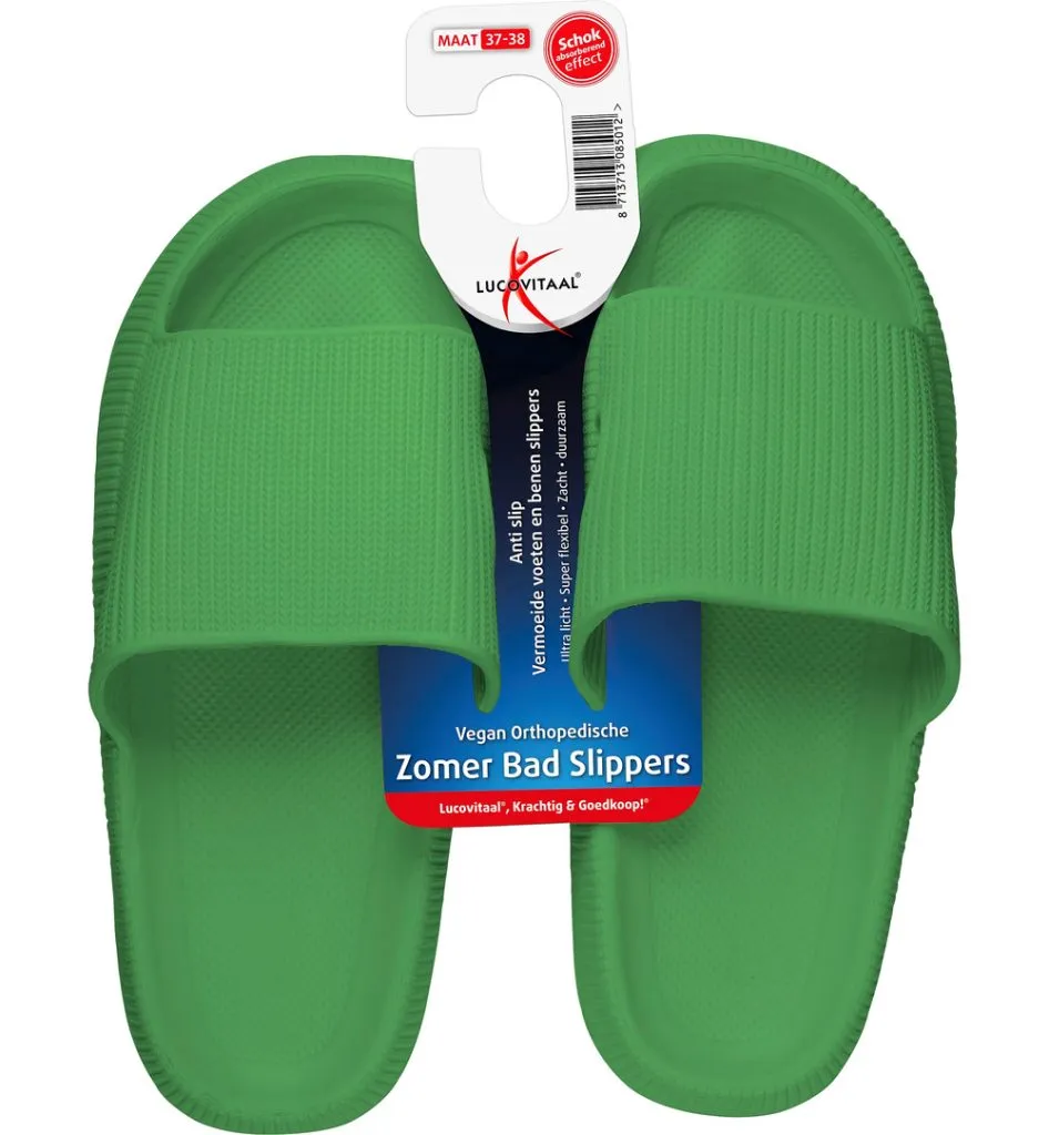 Lucovitaal Orth. Badslippers 37-38 Groen (1 paar)