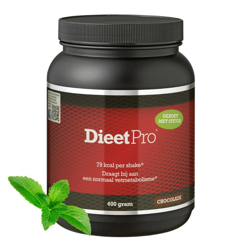 Dieet Pro Chocolade met Stevia (400 gr)