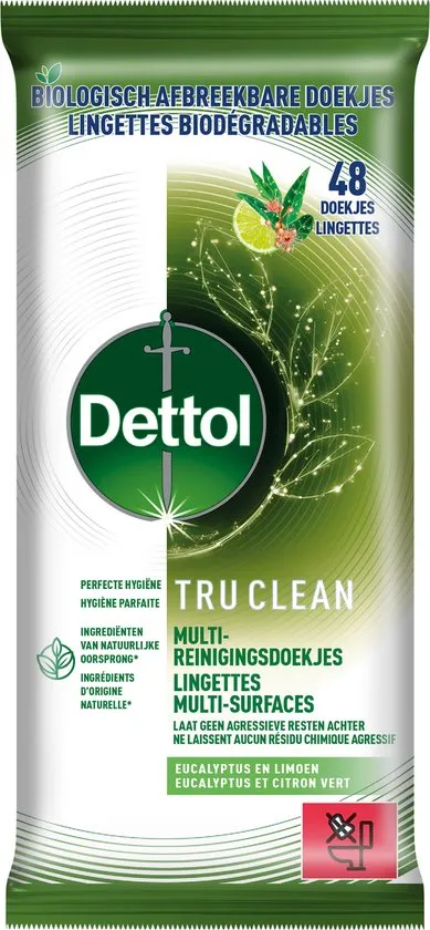 Dettol Doekjes Eucalyptus lime (48 stuks)