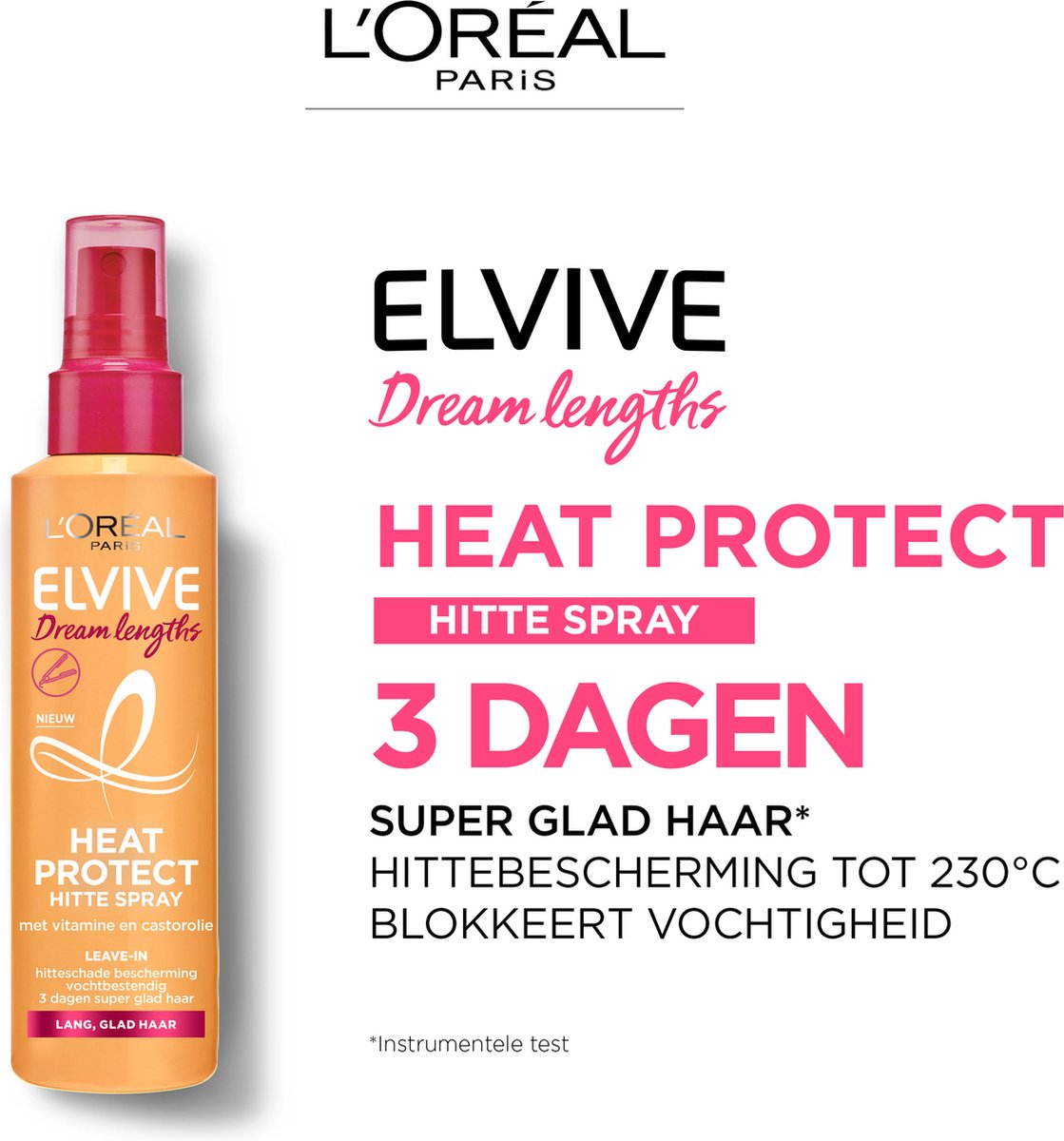 L'Oréal Elvive Heat Dream Lengths Heat Protect Hittespray (150 ml)