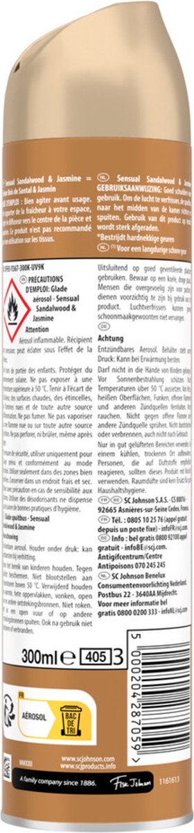 Glade Luchtverfrisser Spray Sensual Sandalwood Jasmine (300 ml)