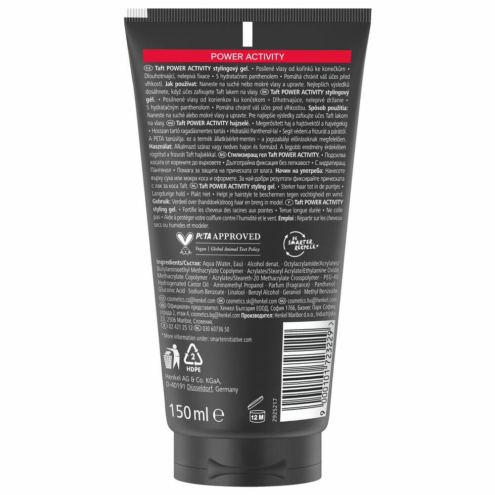 Taft Styling Gel - Power Activity Hold 7 (150 ml)