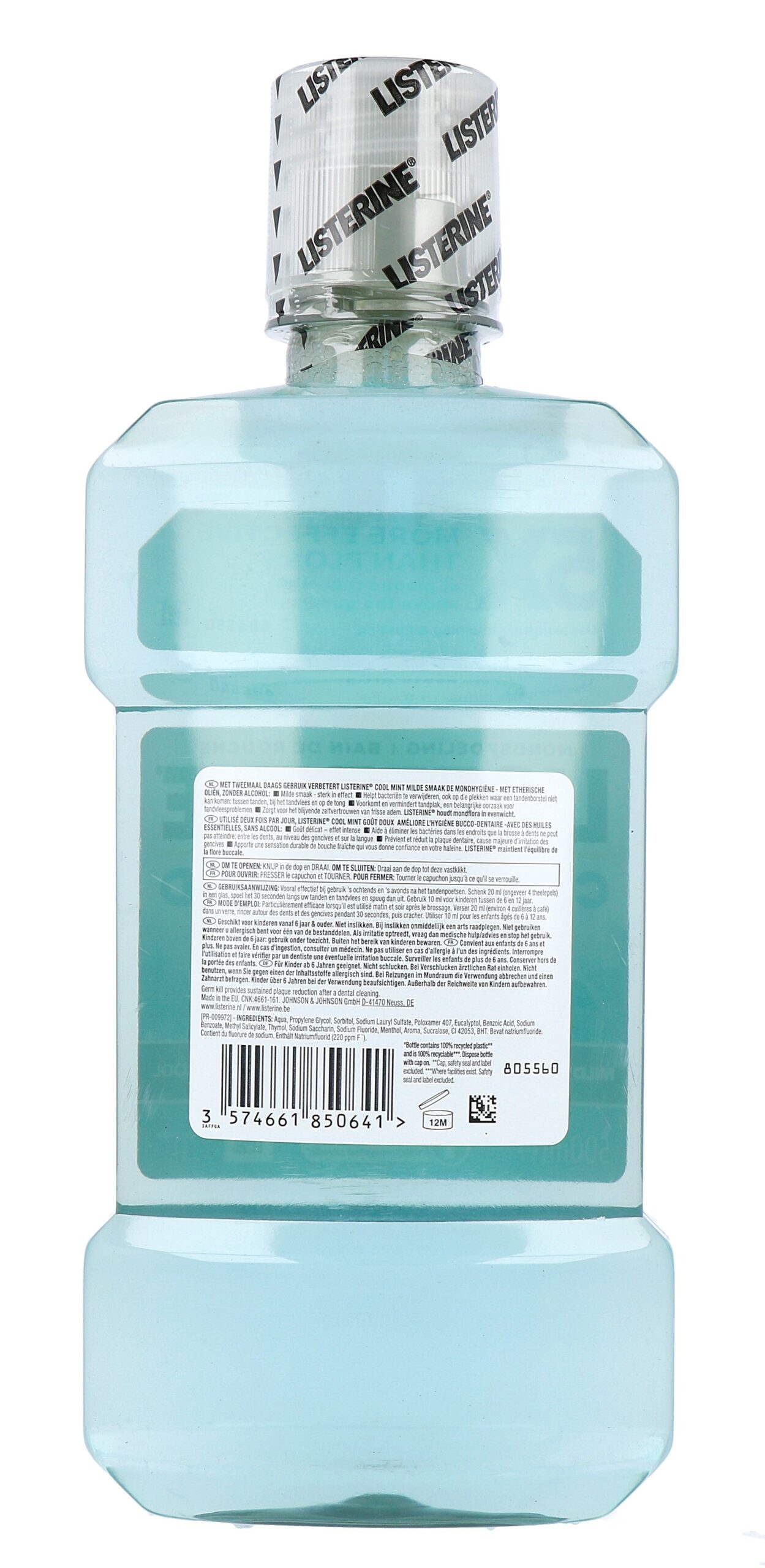 Listerine Mondwater Cool Mint Milde Smaak (500 ml)