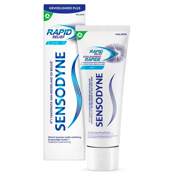 Sensodyne Rapid Relief Mint Tandpasta voor Gevoelige Tanden (75 ml)