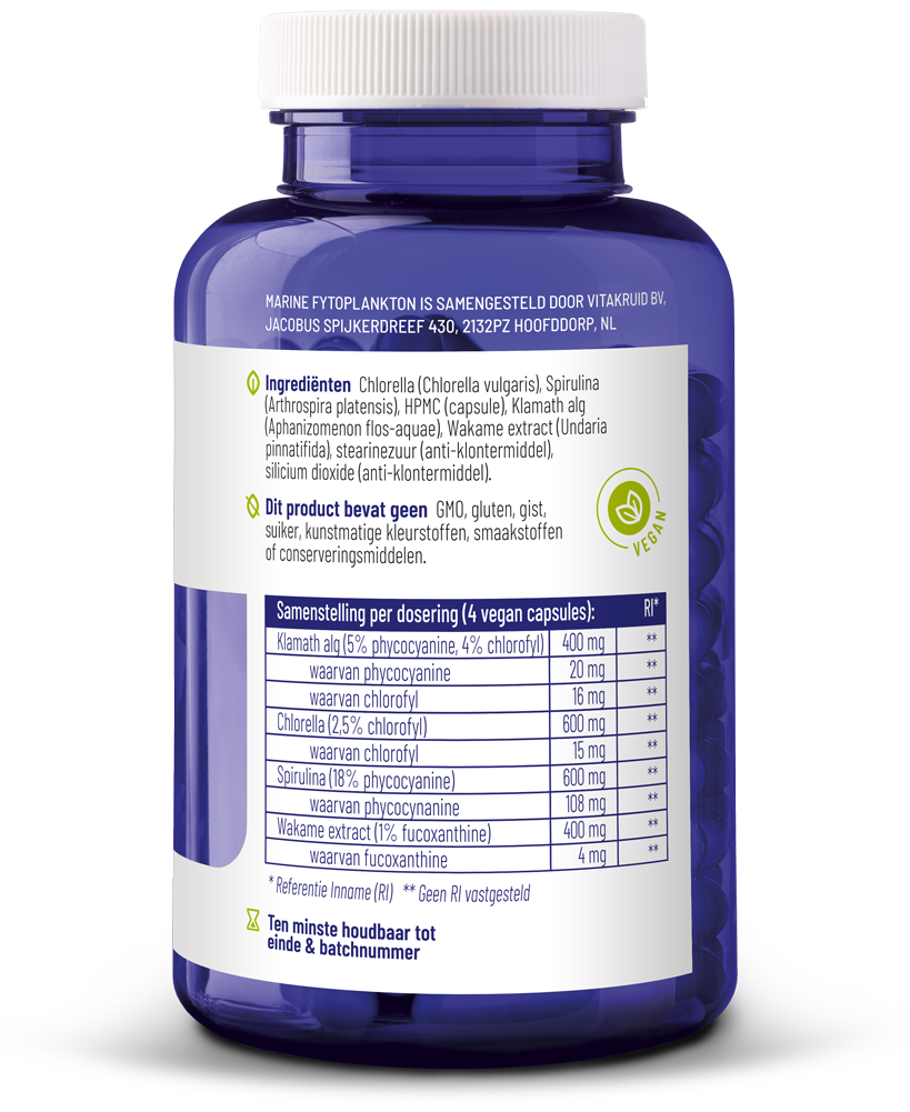 Vitakruid Marine Fytoplankton (120 vega capsules) - image 2