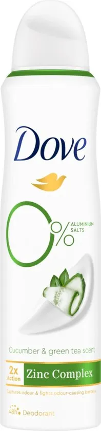 Dove Deodorant 0% Cucumber &green Tea (150 ml)