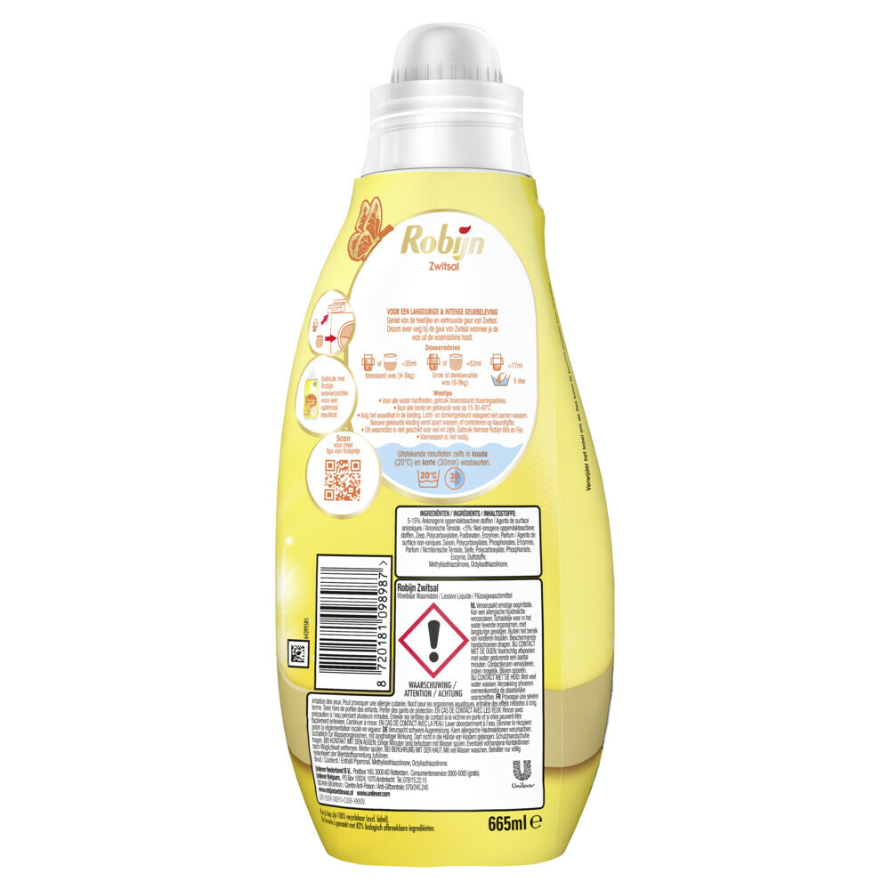 Robijn Wasmiddel Zwitsal Kleur (665 ml)