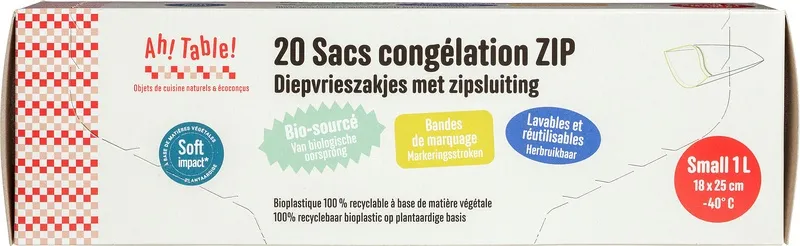 Ah! Table! Diepvrieszakken 1 Liter (20 stuks)