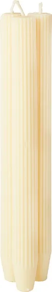 Brassikaarsen Kaars Diner Ribbel Ivoor (3 stuks)