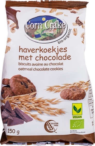 Corn Crake Haverkoekjes Chocolade (150 gr)
