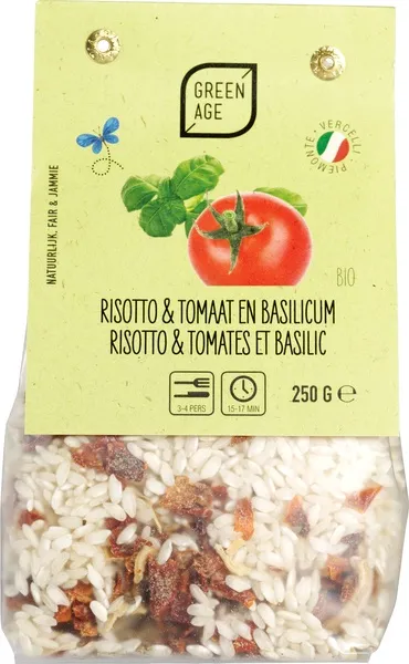 GreenAge Risotto Tomaat Basilicum (250 gr)