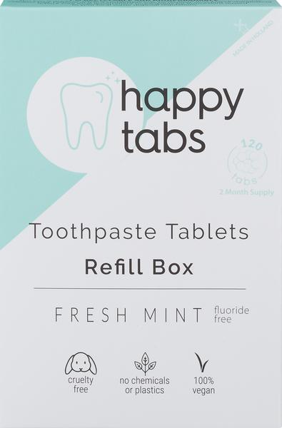 Happy Tabs Tandpastatablet Navul Mint Fluoridevrij (120 stuks)