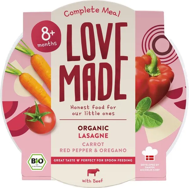 Lovemade Babymaaltijd Lasagne 8+ Maanden (185 gr)