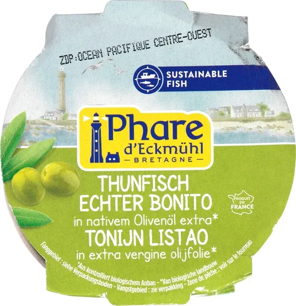Phare d'Eckmühl Tonijn Listao In Olijfolie (160 gr)