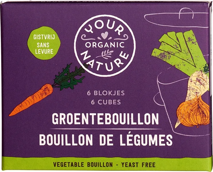 Your Organic Nature Groentebouillonblokjes Helder Zonder Gist (6 stuks)