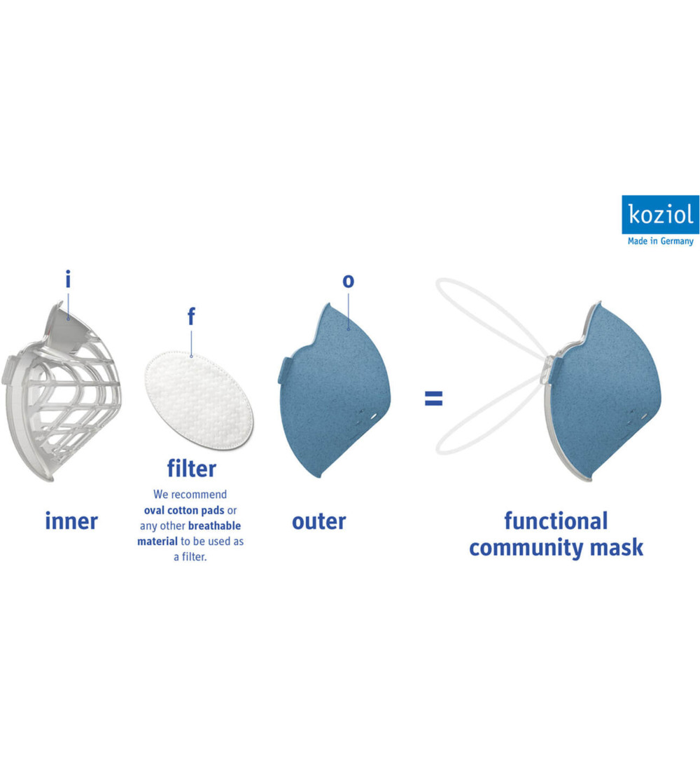 Koziol Duurzaam Herbruikbaar Gezichtsmasker Organic Softgrey (1 stuk) - image 8