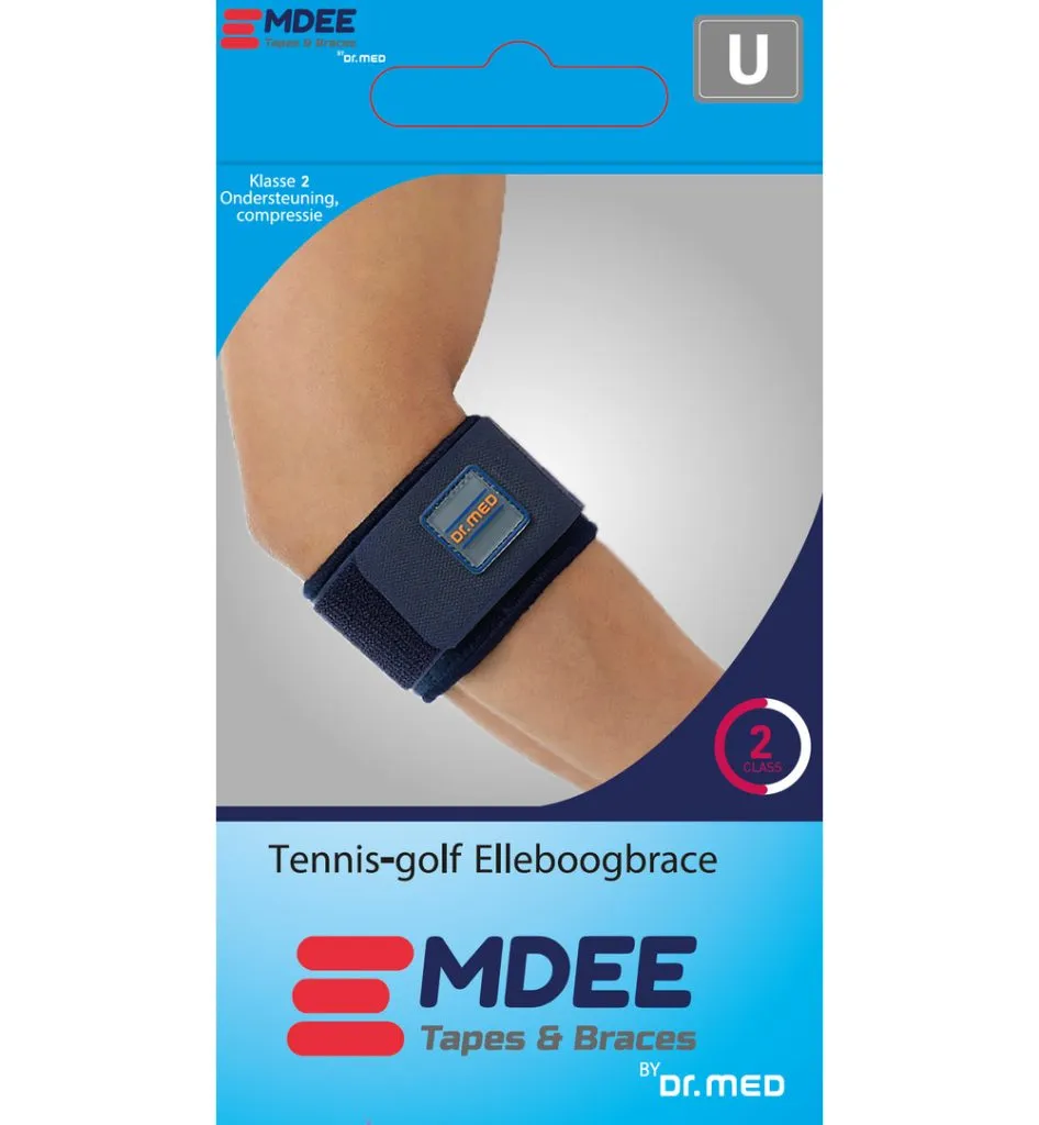 Emdee Tennis/golf arm supportband blauw (1 stuk)
