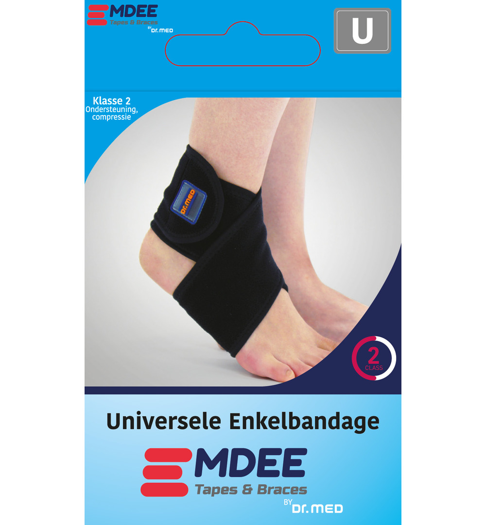 Emdee Enkel Supportband Blauw (1 stuk)