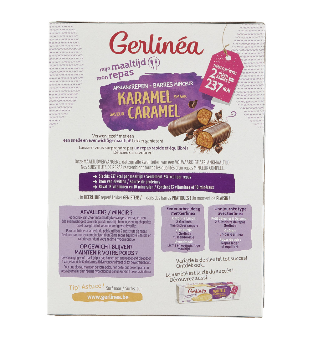 Gerlinéa Afslank Maaltijdrepen Karamel smaak (372 gr)