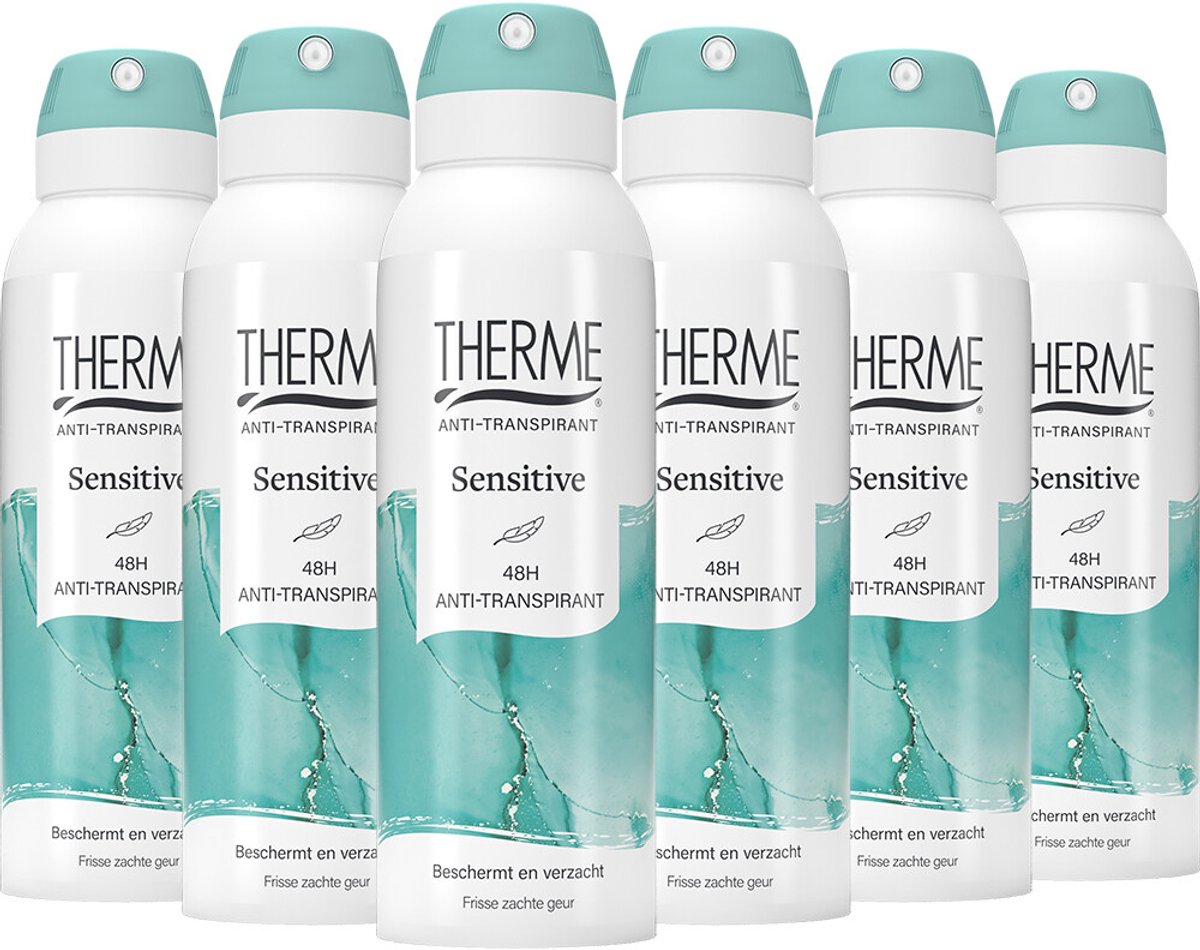 6x Therme Deospray Anti-transpirant Sensitive (125 ml)