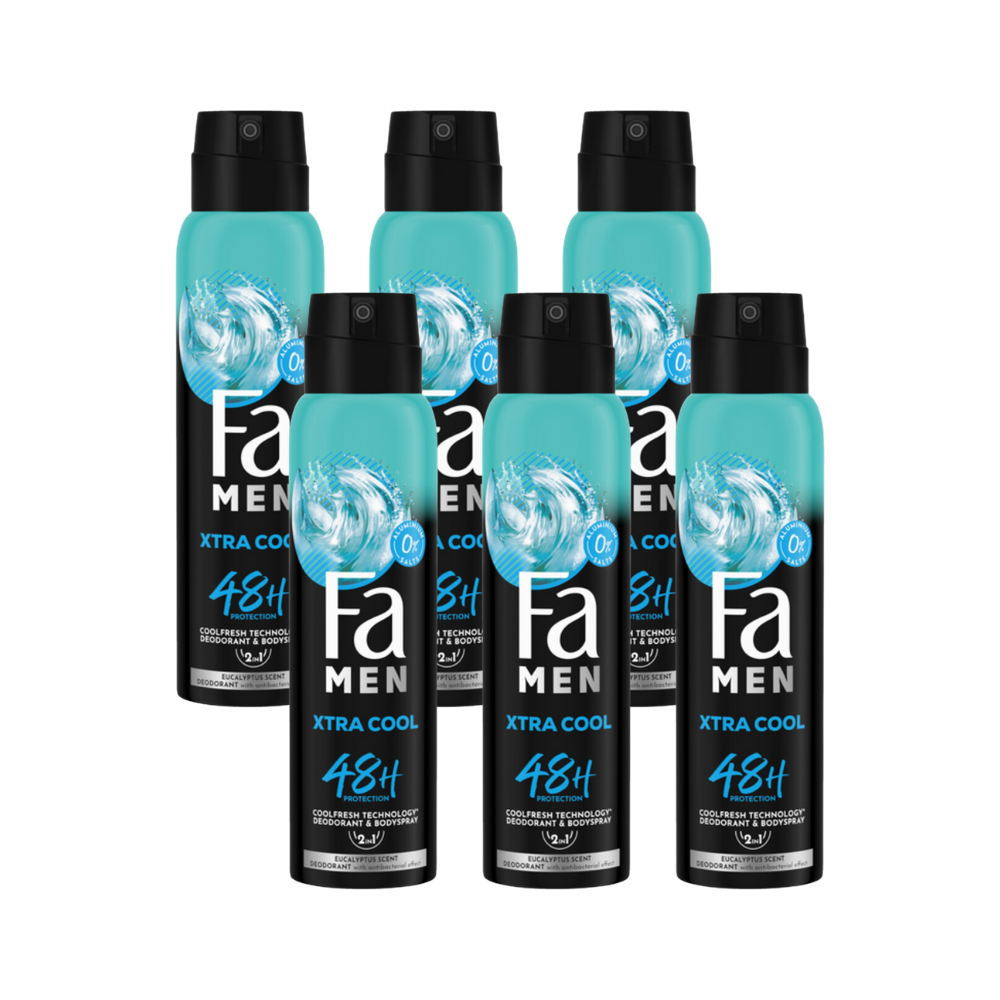 6x Fa Men Deodorant Spray Extra Cool (150 ml)