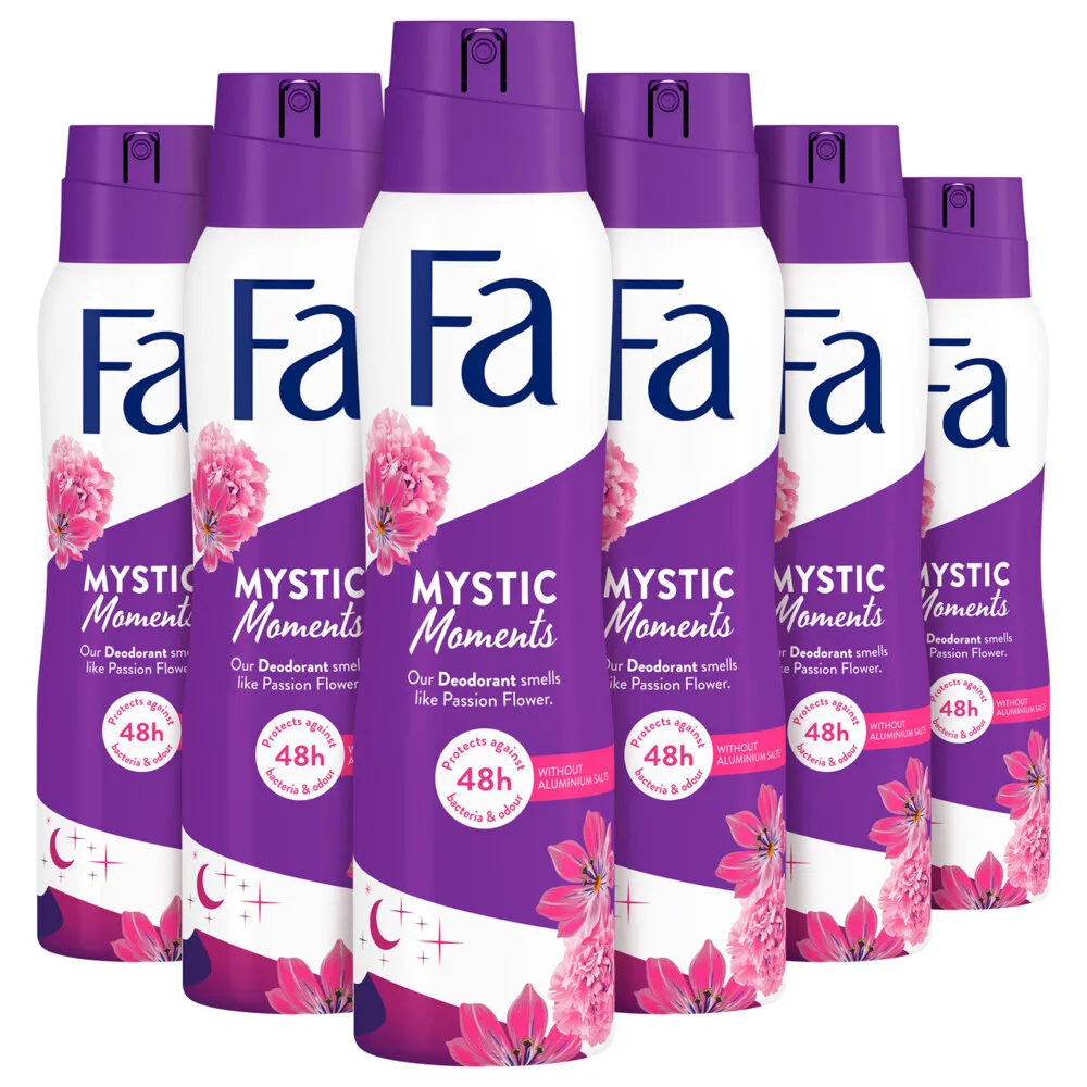 6x Fa Deodorant spray mystic moments (150 ml)