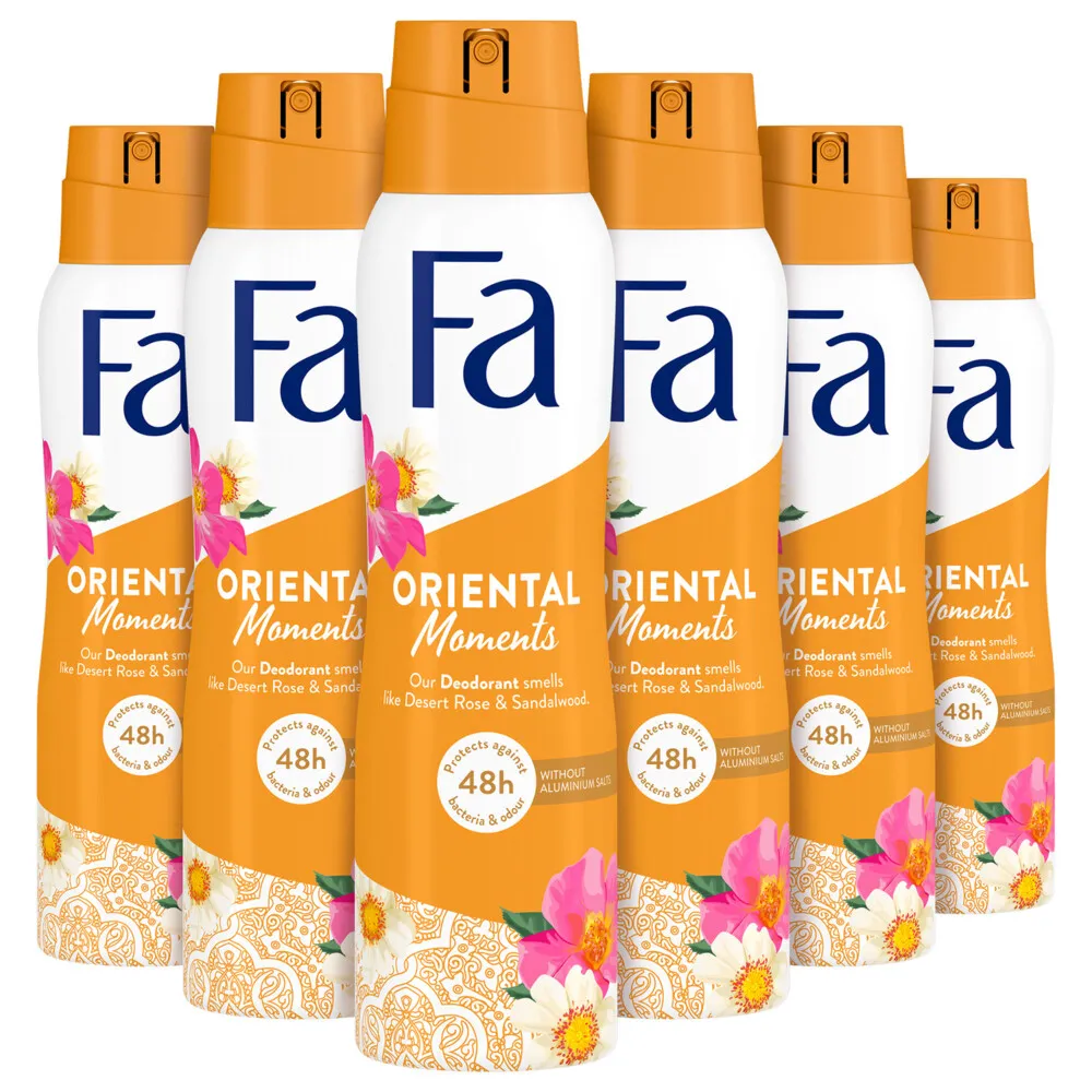 6x Fa Deodorant spray oriental moments (150 ml)