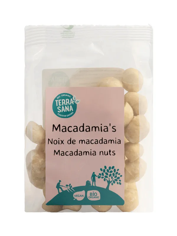 TerraSana RAW Macadamianoten gepeld bio (100 gr)