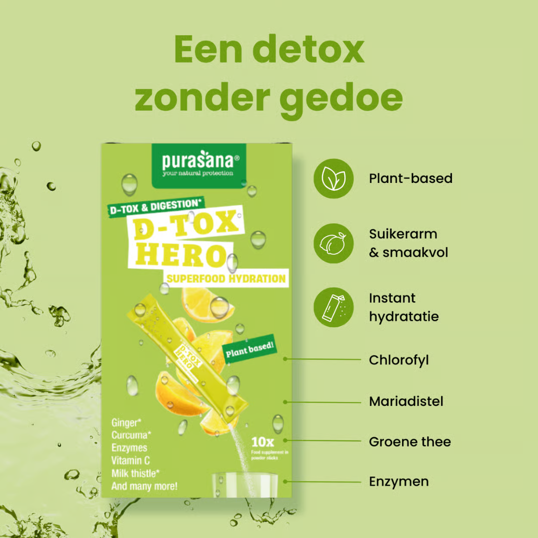 Purasana Hydration Superfoods D-Tox Hero (45 gr) - image 2
