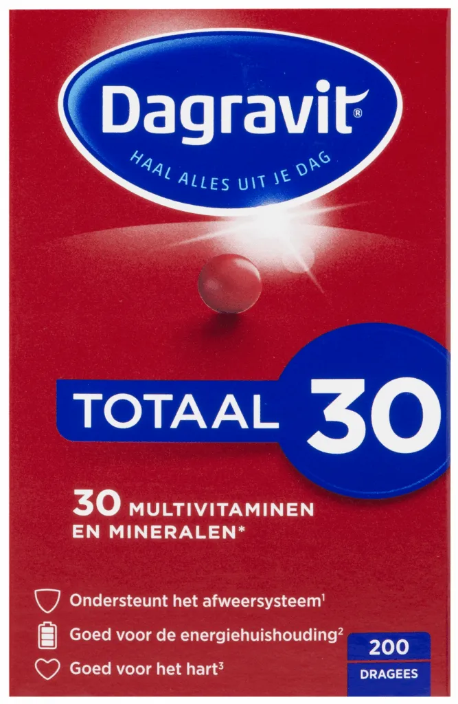 Dagravit Totaal 30 Multivitaminen (200 dragees)